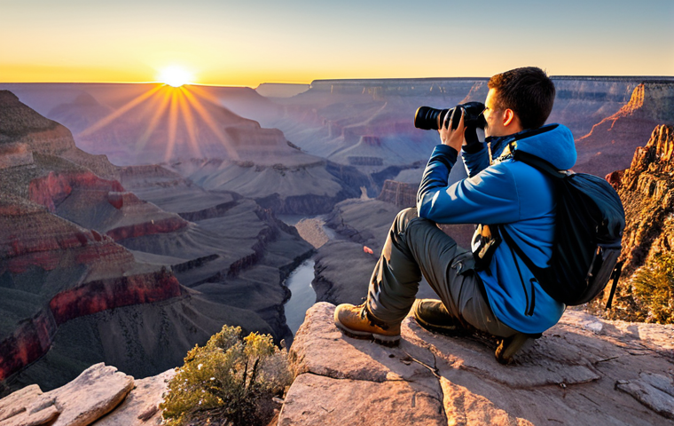 Landscape Photographer**

"A professional landscape photographer, fully clothed in outdoor gear (hiking boots, cargo pants, fleece jacket), taking a photo of a dramatic sunset over the Grand Canyon, wide angle lens, perfect anatomy, correct proportions, natural pose, golden hour lighting, safe for work, appropriate content, family-friendly, high quality, professional photography, detailed textures."

**