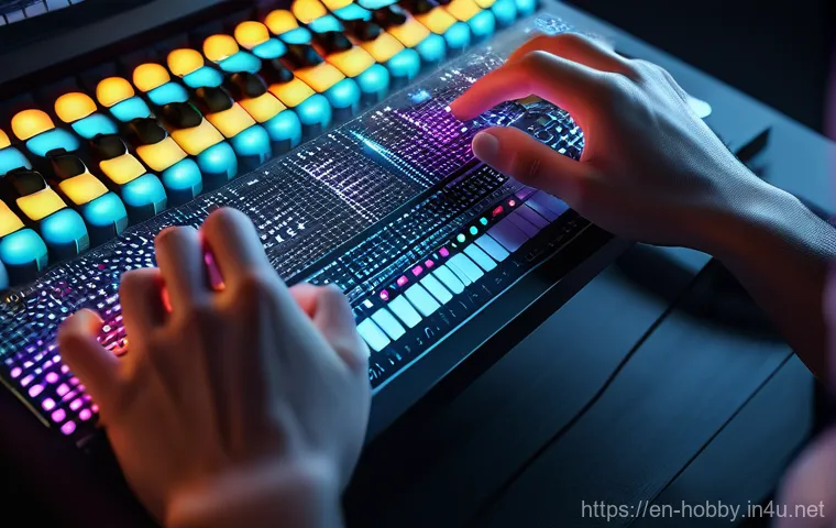 음악 작곡 프로그램 - **Prompt 1: The Modern Home Studio Maestro**
    A young, diverse individual, gender-neutral, wearin...