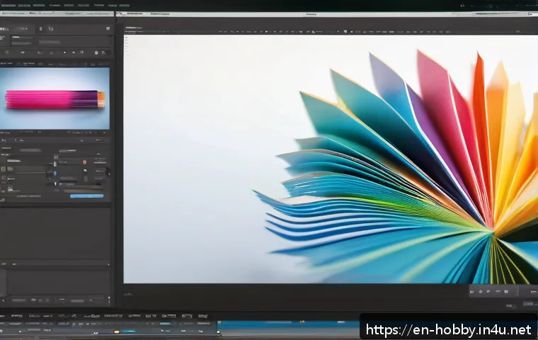 포토샵 기초 배우기 - A detailed digital artist&rsquo;s workspace scene showing a modern computer monitor displaying Adobe Photo...